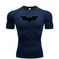 Bat Printed Men's Tight T-Shirt Running Compression Compression T Shirt Gym Fitness Jogging Short Sleeve Male Casual Shirt Tops - Clothesfassion.store