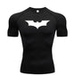 Bat Printed Men's Tight T-Shirt Running Compression Compression T Shirt Gym Fitness Jogging Short Sleeve Male Casual Shirt Tops - Clothesfassion.store