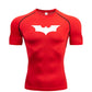 Bat Printed Men's Tight T-Shirt Running Compression Compression T Shirt Gym Fitness Jogging Short Sleeve Male Casual Shirt Tops - Clothesfassion.store
