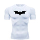Bat Printed Men's Tight T-Shirt Running Compression Compression T Shirt Gym Fitness Jogging Short Sleeve Male Casual Shirt Tops - Clothesfassion.store