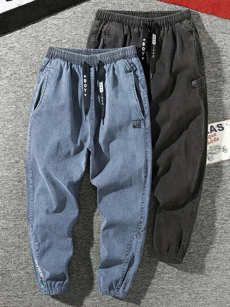 Big Size Men's Jogger Jeans 6XL 7XL 8XL Streetwear Black Blue Casual Denim Cargo Pants Stretch Cotton Taper Jeans Baggy Trousers - Clothesfassion.store