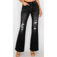 Black Low Waist Bell Bottom Jeans - Stretchy Slim Fit Fashion Denim - Clothesfassion.store