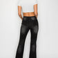 Black Low Waist Bell Bottom Jeans - Stretchy Slim Fit Fashion Denim - Clothesfassion.store