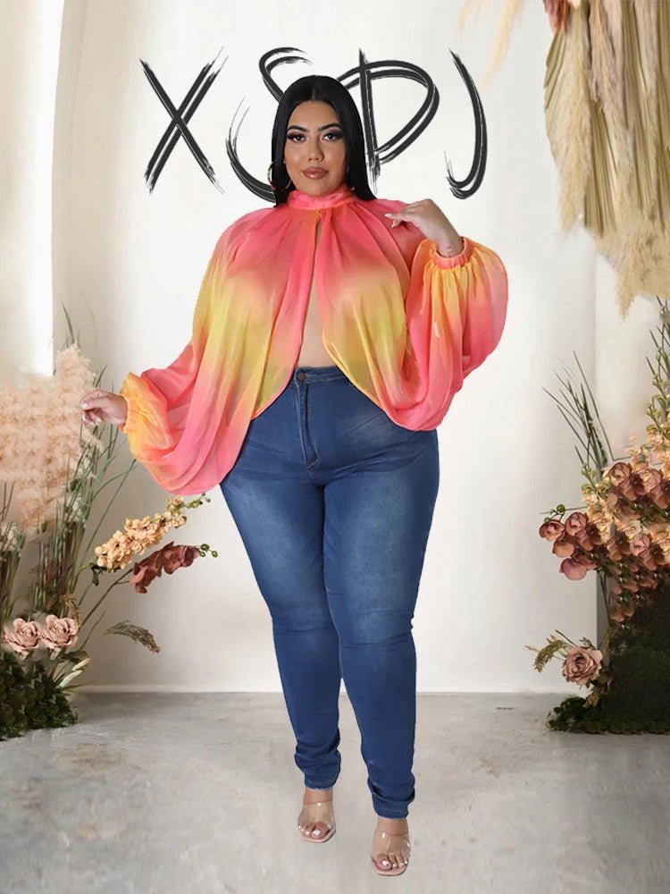 Blouses Extra Large Sizes for Women Summer Elegant and Youthful Woman Blouses Plus Size Chiffon Blouses Wholesale Dropshipping - Clothesfassion.store