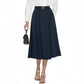 Business - casual Flared A - line Pleated Skirt With Pockets - Clothesfassion.store