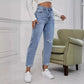 Casual Washed Ripped Jeans for Women Spring and Summer New Fashion Straight Nine Minutes of Pants Women - Clothesfassion.store