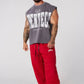 Chaozhou brand hot sales high street American retro washable old vest boys summer ins Chaozhou brand sports pure cotton sleevele - Clothesfassion.store