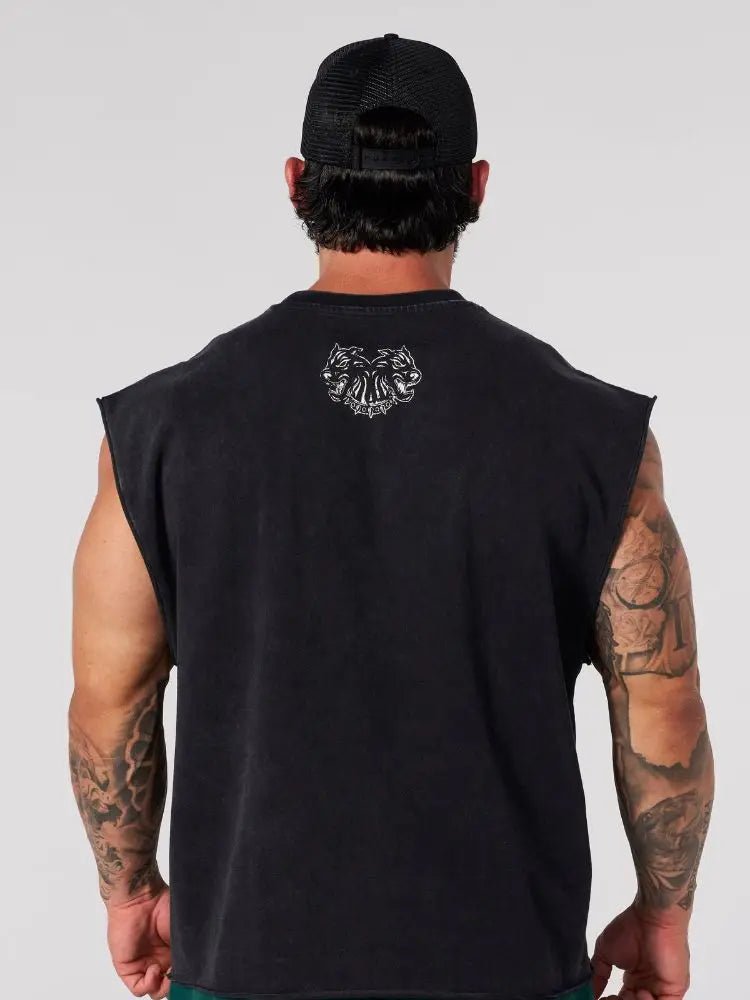Chaozhou brand hot sales high street American retro washable old vest boys summer ins Chaozhou brand sports pure cotton sleevele - Clothesfassion.store