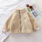 Children Plush Jacket Winter Baby Clothes Windproof Warm Thicken Velvet Kids Coat Boy Girl Toddler Lamb Fleece Turtleneck Tops - Clothesfassion.store