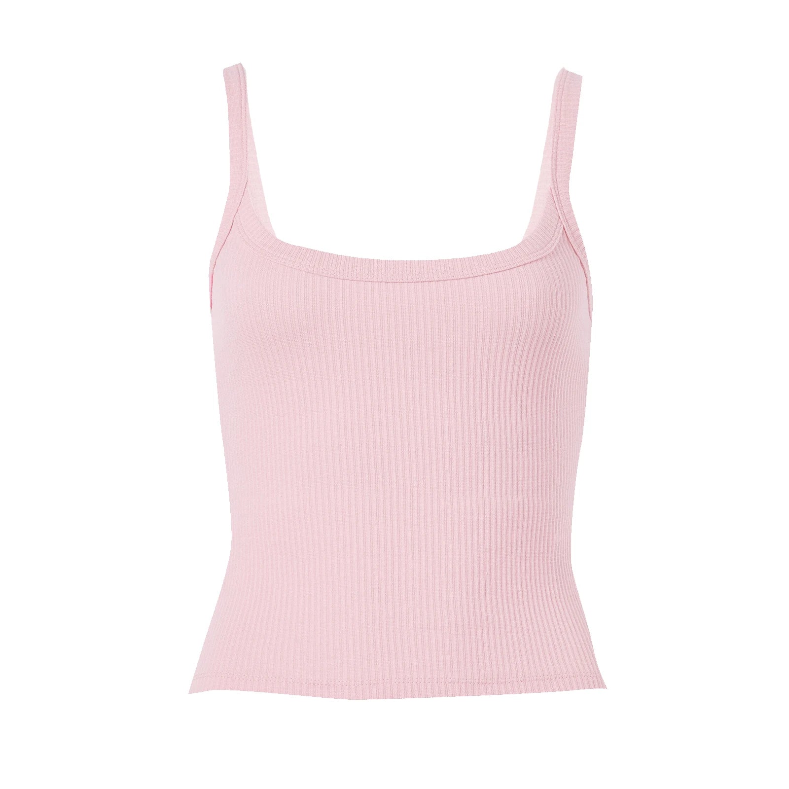 Combhasaki Women's Summer Solid Color Cleanfit Crop Tank Tops Basic Sleeveless Round Neck Slim Fit Backless Y2K Ribbed Vest - Clothesfassion.store