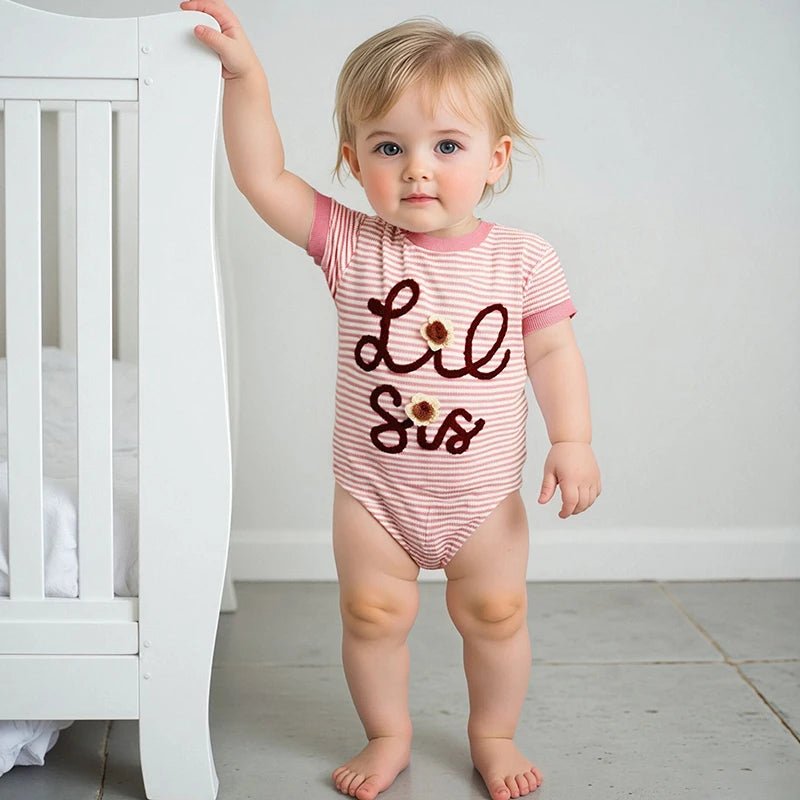 Cute Baby Girls Rompers with Adorable Animal Print and Ruffle Detail Round Neck Short Sleeve Infant Bodysuits Jumpsuits for - Clothesfassion.store