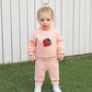 Cute Toddler Girl Autumn Ensemble Adorable Strawberry Embroidered Crew Neck Sweatshirt with Matching Long Pants 2 - Piece Set - Clothesfassion.store