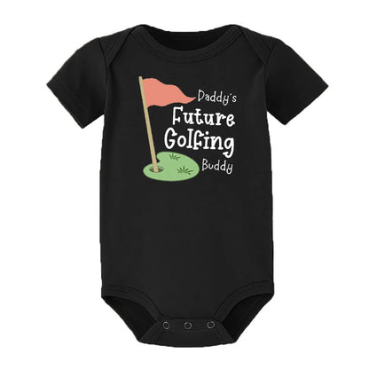 Daddy 's Future Golfing Buddy Print Baby Bodysuit Toddler Funny Newborn Rompers Summer Short Sleeve Clothes Infant Shower Gifts - Clothesfassion.store