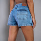 Denim Pant Women Shorts Skirts Jeans Short Pants Slim Fit High Waist Straight Trousers Y2k Streetwear Elegant Splice Work 2026 - Clothesfassion.store