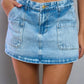 Denim Pant Women Shorts Skirts Jeans Short Pants Slim Fit High Waist Straight Trousers Y2k Streetwear Elegant Splice Work 2026 - Clothesfassion.store