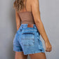 Denim Pant Women Shorts Skirts Jeans Short Pants Slim Fit High Waist Straight Trousers Y2k Streetwear Elegant Splice Work 2026 - Clothesfassion.store