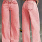 Denim Wide Leg Pants Women Jeans High Waist Straight Trousers Distressed Washed Pockets 2025 Loose Floor Length Streetwear - Clothesfassion.store
