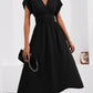 Dresses 2026 Woman Summer Solid - Color V - Neck Batwing - Sleeve Pleated Long Elegant Dress Woman Clothing Tops Skirts Y2k Clothes - Clothesfassion.store
