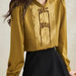 Early Spring Tops for Women Shirts for Spring Wear 2025 New French Temperament New Chinese Puff Sleeve Cardigan - Clothesfassion.store