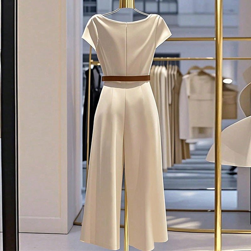 European And American Elegant Style Satin Jumpsuit - Clothesfassion.store