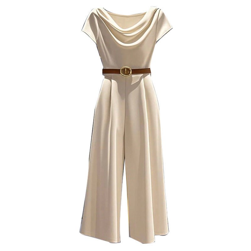 European And American Elegant Style Satin Jumpsuit - Clothesfassion.store