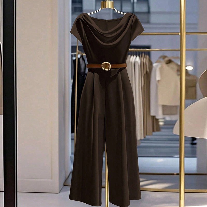 European And American Elegant Style Satin Jumpsuit - Clothesfassion.store
