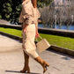 European And American Leisure Workwear Elegant Button Belt Suit Skirt - Clothesfassion.store