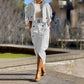 European And American Leisure Workwear Elegant Button Belt Suit Skirt - Clothesfassion.store