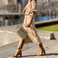 European And American Leisure Workwear Elegant Button Belt Suit Skirt - Clothesfassion.store