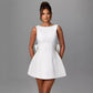 Fashion Big - Bowed Pearls Backless Dress Summer Slim Sleeveless A - line Dresses For Party Evening Women's Clothing - Clothesfassion.store