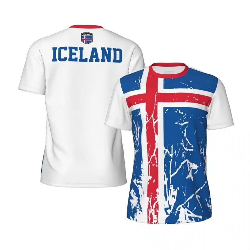 Fashion Iceland T-shirt For Men Clothes Loose Short Sleeve Summer Sports Fitness Tee Shirt Cool 3D Printed Football T Shirts - Clothesfassion.store