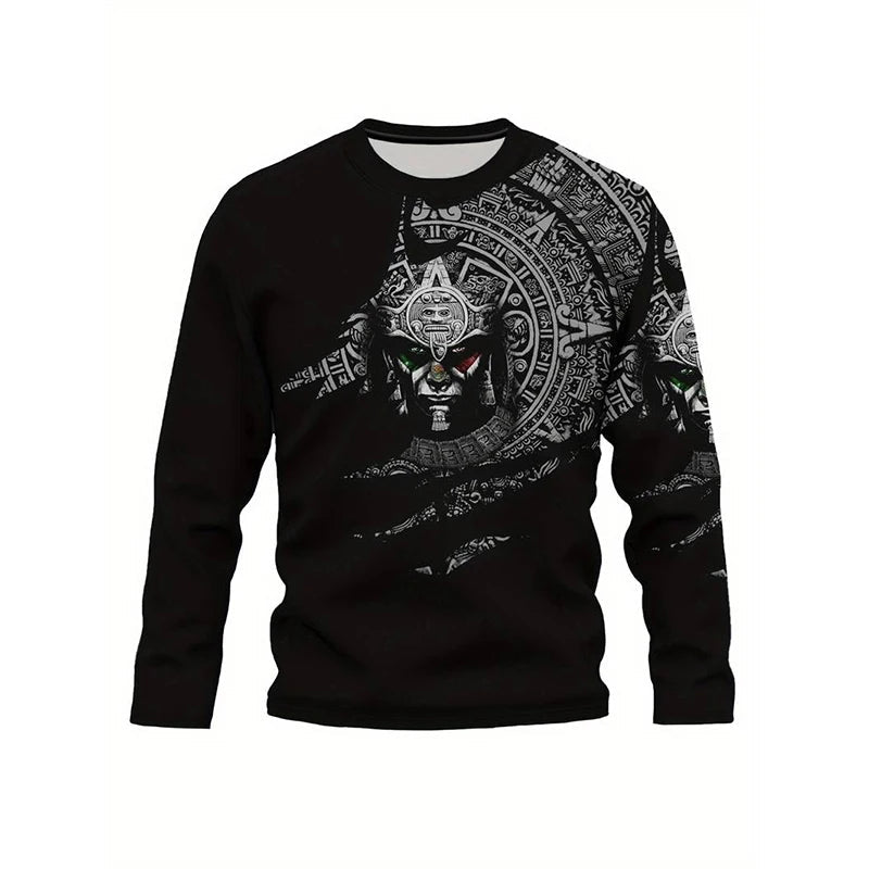 Fashion Mexican Flag T-Shirts Mexico 3D Print Men Woman Long Sleeve T Shirt Streetwear Oversized Harajuku Kids Tees Top Clothing - Clothesfassion.store