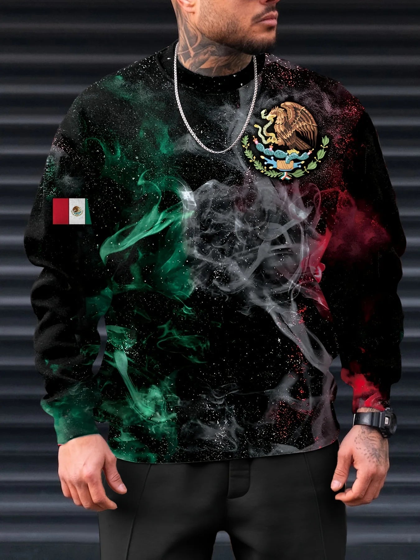 Fashion Mexican Flag T-Shirts Mexico 3D Print Men Woman Long Sleeve T Shirt Streetwear Oversized Harajuku Kids Tees Top Clothing - Clothesfassion.store