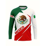 Fashion Mexican Flag T-Shirts Mexico 3D Print Men Woman Long Sleeve T Shirt Streetwear Oversized Harajuku Kids Tees Top Clothing - Clothesfassion.store