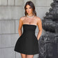 Fashion Tube Dress Summer Solid Color Sasual Backless Slim Short Dresses Party Womens Clothing - Clothesfassion.store