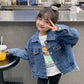 Girl Denim Jacket Spring and Autumn Children's Casual Jeans Clothes Little Girl Baby Denim Coat - Clothesfassion.store