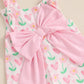 Girls Heart Print Flare Pants with Bowknot Detail Valentine s Day Outfit for Casual Daily Wear and Playful Style - Clothesfassion.store