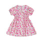 Girls Sleeveless Floral Print Dress Round Neck A - line Summer Dress with Ruffle Hem Casual Party Dress for Kids - Clothesfassion.store