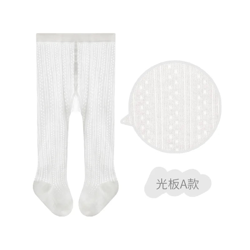Girls Stocking 2025 Summer New Baby Pantyhose Ultra - thin Mesh Children's White Leggings Baby Mosquito Tights Toddler Pantis - Clothesfassion.store