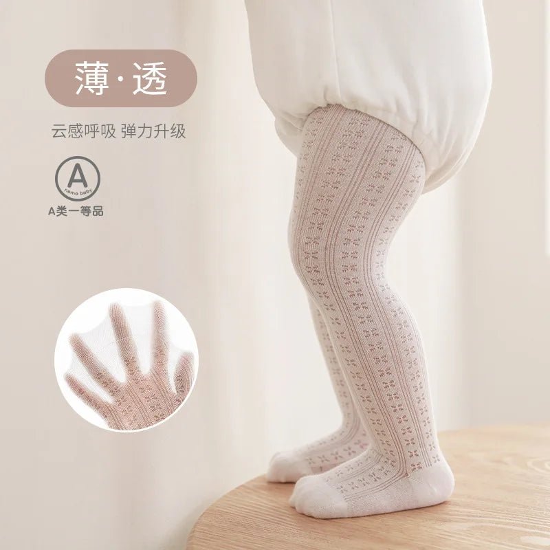 Girls Stocking 2025 Summer New Baby Pantyhose Ultra - thin Mesh Children's White Leggings Baby Mosquito Tights Toddler Pantis - Clothesfassion.store