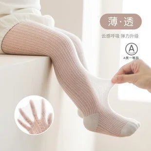 Girls Stocking 2025 Summer New Baby Pantyhose Ultra - thin Mesh Children's White Leggings Baby Mosquito Tights Toddler Pantis - Clothesfassion.store