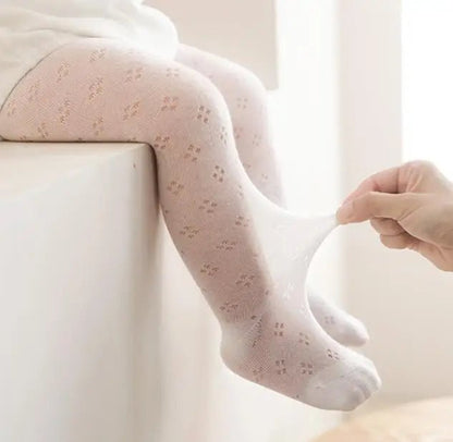Girls Stocking 2025 Summer New Baby Pantyhose Ultra - thin Mesh Children's White Leggings Baby Mosquito Tights Toddler Pantis - Clothesfassion.store