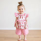Girls Summer Outfits Floral Print Off - Shoulder Blouse Denim Shorts Set with Bow Detail and Ruffle Hem - Clothesfassion.store