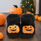 Halloween Pumpkin Baby Booties Stay On Slipper Winter Warm Soft Shoes Newborn Crib Sock Shoes - Clothesfassion.store