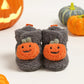 Halloween Pumpkin Baby Booties Stay On Slipper Winter Warm Soft Shoes Newborn Crib Sock Shoes - Clothesfassion.store