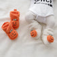 Halloween Pumpkin Baby Booties Stay On Slipper Winter Warm Soft Shoes Newborn Crib Sock Shoes - Clothesfassion.store