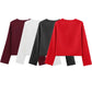 HH Spring Coat Woman Fashion Solid Crew - Neck Long Sleeve Button Single Breasted Coat Female Fashion Chic Tops 4 Color Jacket - Clothesfassion.store