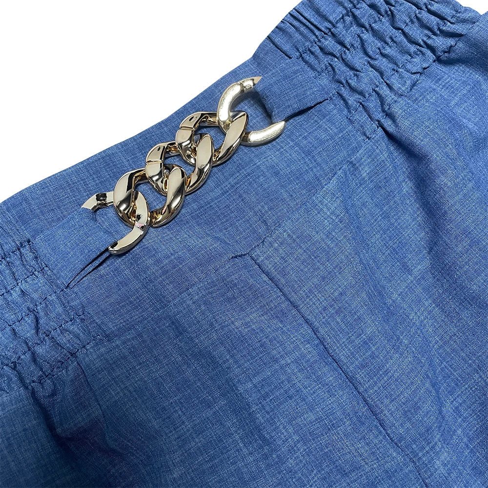 High Waist Solid Color Wide Leg Pants Summer Chic Loose Elegant Metal Flared Pant Office Ladies Straight Holiday Women Trousers - Clothesfassion.store