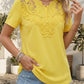 Hollow-out Pearl-trimmed Loose Short-sleeve T-shirt For Women - Clothesfassion.store