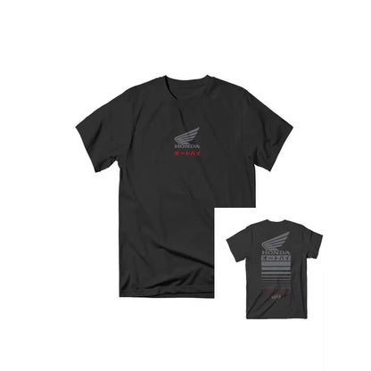 Honda Men's and Women's T-shirt Summer Trendy Brand Tee Honda Offset Short - sleeved Spring and Autumn Motorcycle Cycling Top - Clothesfassion.store